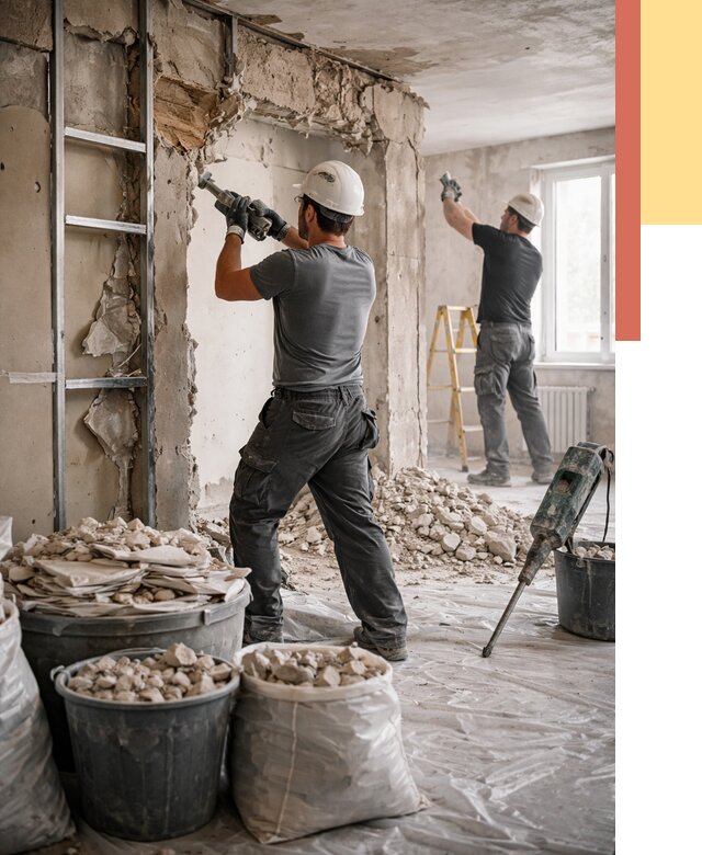 Демонтажные работы в Химках от 2799 руб. — услуги и цена под ключ | ОТДЕЛОЧНИК-Хмк