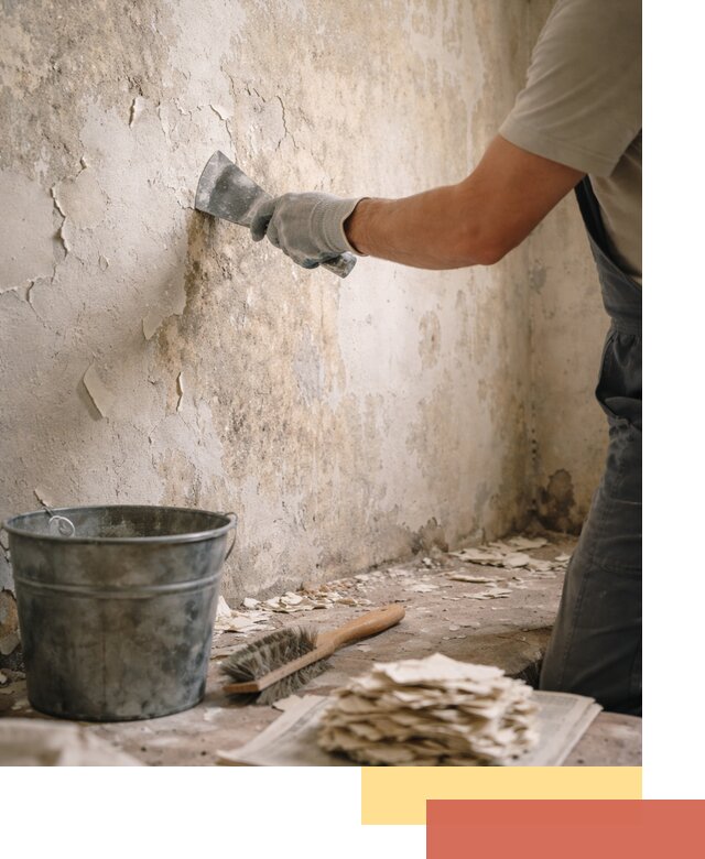 Удаление старой краски со стен в Химках качественно и быстро