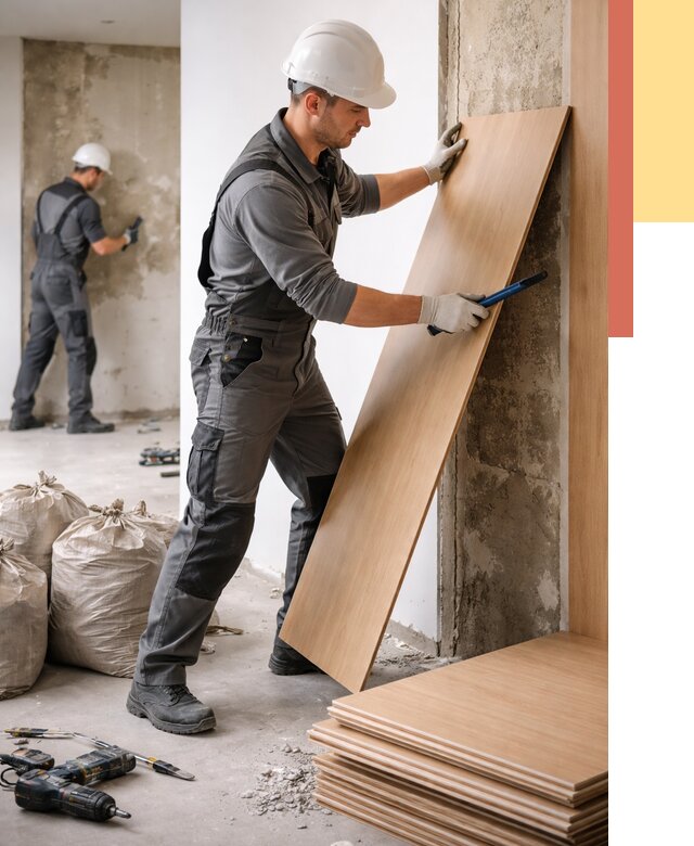 Демонтаж стеновых панелей в Химках от 3628 руб. за м² быстро и недорого | ОТДЕЛОЧНИК-Хмк