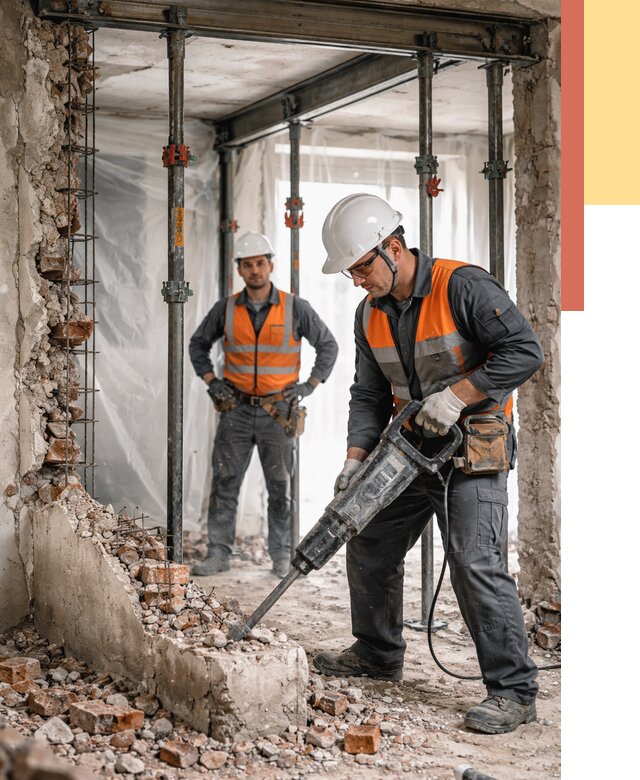 Снос несущих стен в Химках от 10626 руб. — демонтаж несущей стены под ключ | ОТДЕЛОЧНИК-Хмк