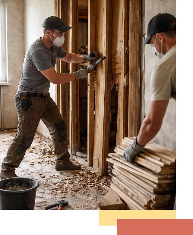 Демонтаж деревянных перегородок в Химках быстро и аккуратно