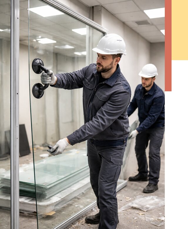 Демонтаж стеклянных перегородок в Химках от 3317 руб. — быстро и недорого | ОТДЕЛОЧНИК-Хмк