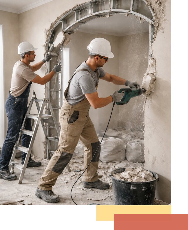 Демонтаж гипсокартонной арки в Химках быстро и аккуратно