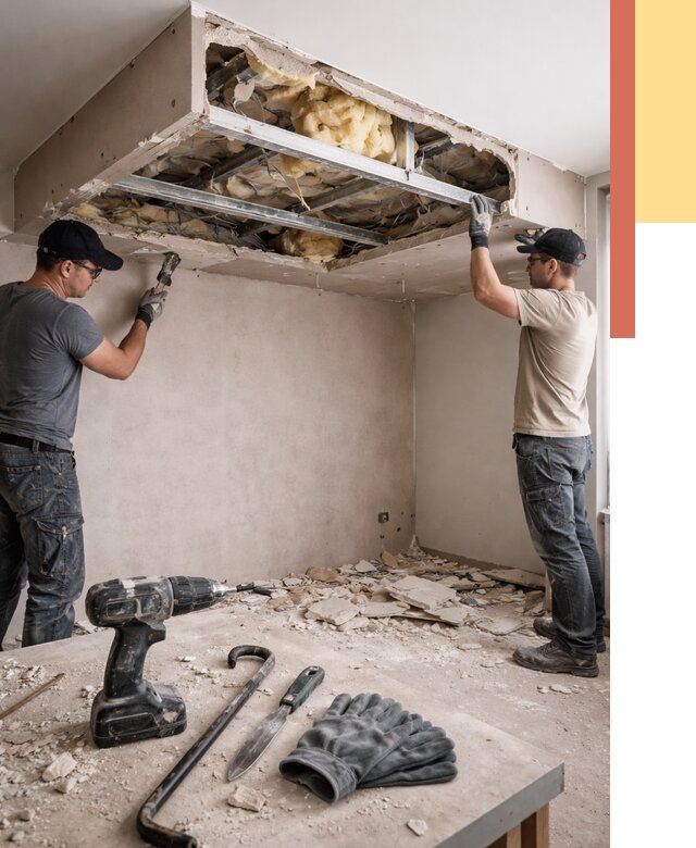 Демонтаж короба из гипсокартона в Химках от 1576 руб. — быстро и недорого | ОТДЕЛОЧНИК-Хмк