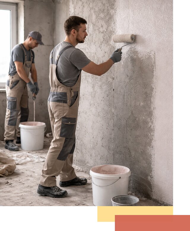 Нанесение бетоноконтакта на стены в Химках для последующей отделки