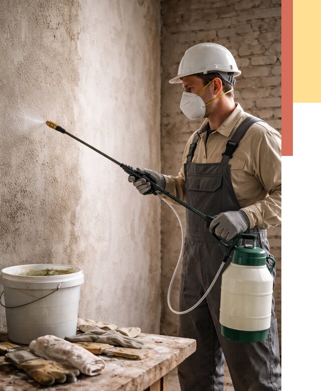 Антисептическая обработка стен в Химках от 1244 руб. — быстро и недорого | ОТДЕЛОЧНИК-Хмк