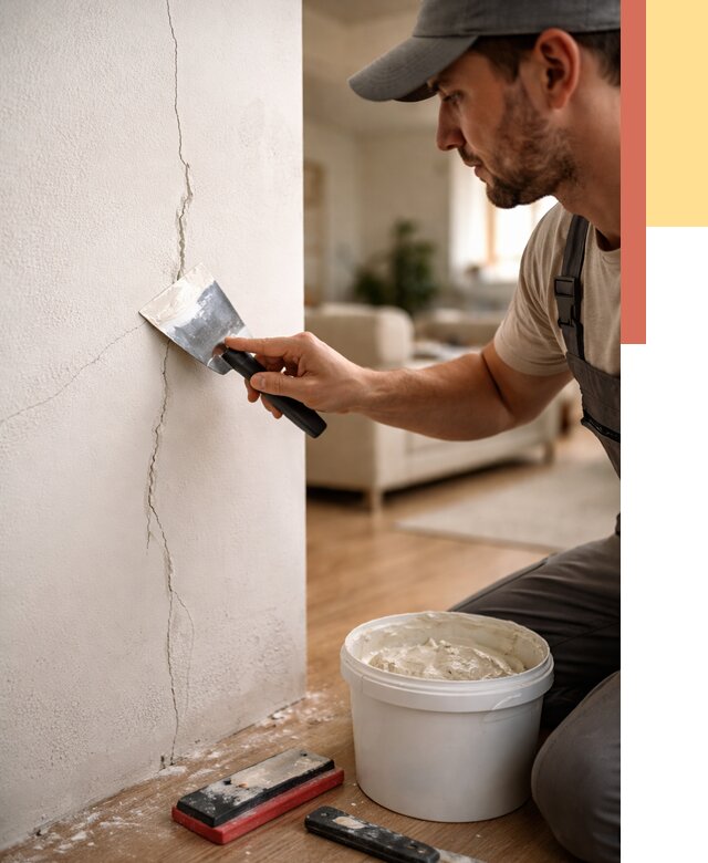 Заделка трещин и сколов в Химках от 2540 руб. — быстро и недорого | ОТДЕЛОЧНИК-Хмк