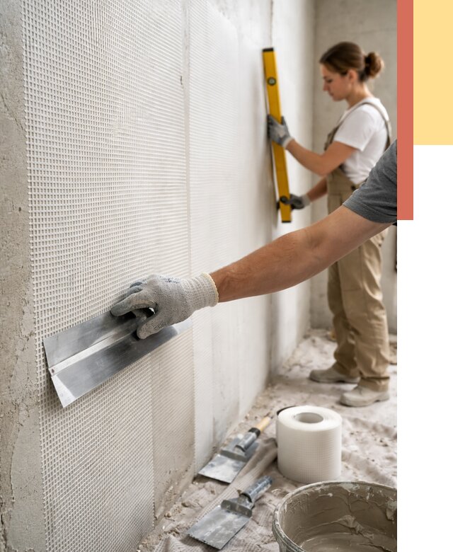 Армирование стен стеклосеткой в Химках от 3317 руб. под ключ | ОТДЕЛОЧНИК-Хмк