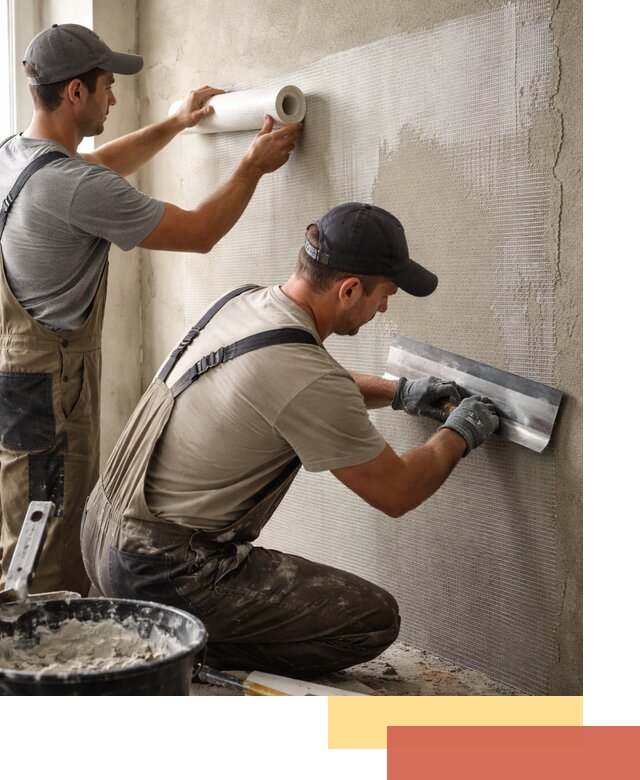 Армирование стен стеклосеткой в Химках для прочной отделки