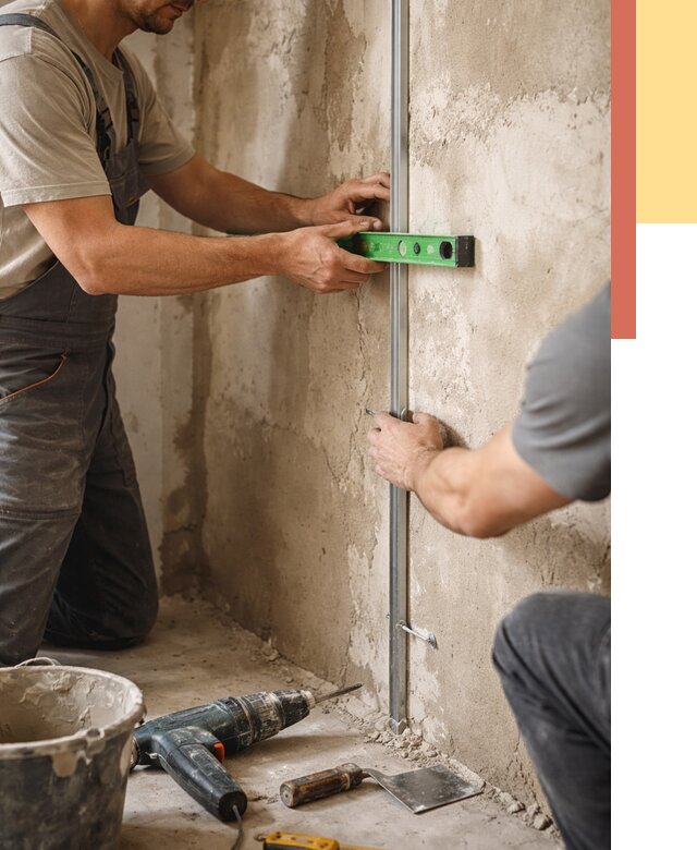 Установка штукатурных маяков в Химках от 7257 руб. — быстро и недорого | ОТДЕЛОЧНИК-Хмк