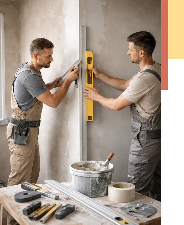 Выведение углов стен в Химках от 1918 руб. быстро и недорого | ОТДЕЛОЧНИК-Хмк