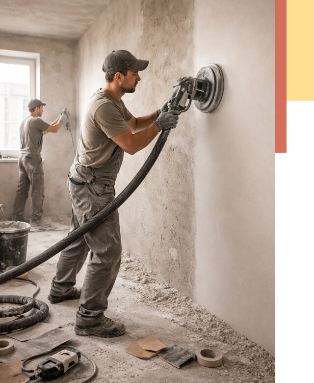 Шлифовка стен в Химках от 1244 руб/м2 — быстро и недорого | ОТДЕЛОЧНИК-Хмк