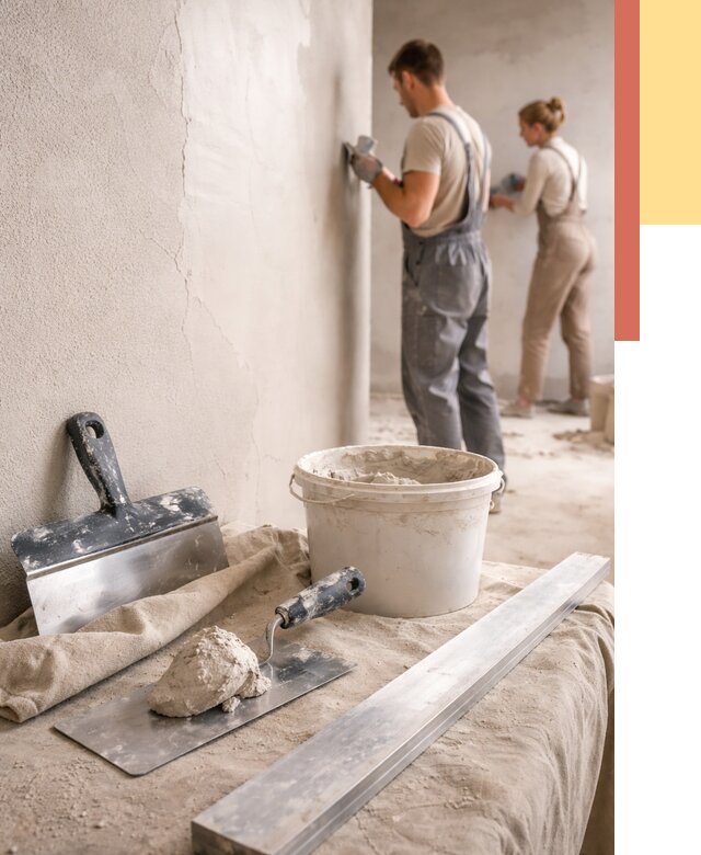 Штукатурка стен гипсовая в Химках от 4665 руб/м2 — быстро и недорого | ОТДЕЛОЧНИК-Хмк