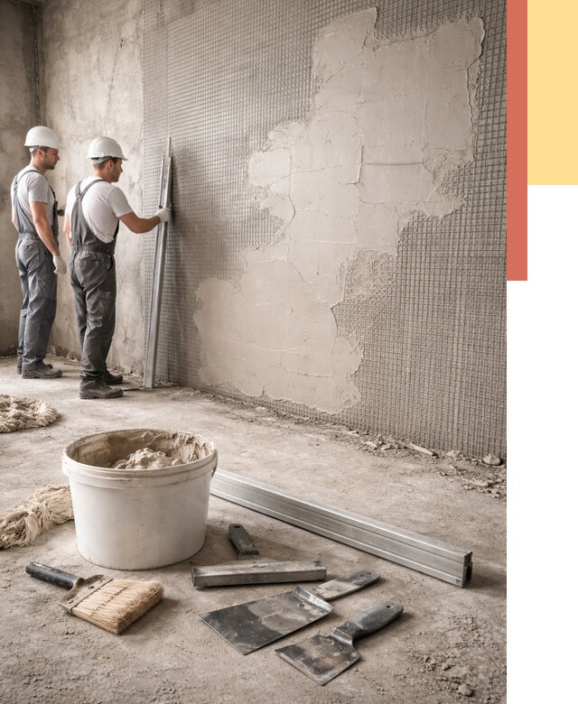 Штукатурка стен по сетке в Химках от 5702 руб./м2 — быстро и недорого | ОТДЕЛОЧНИК-Хмк