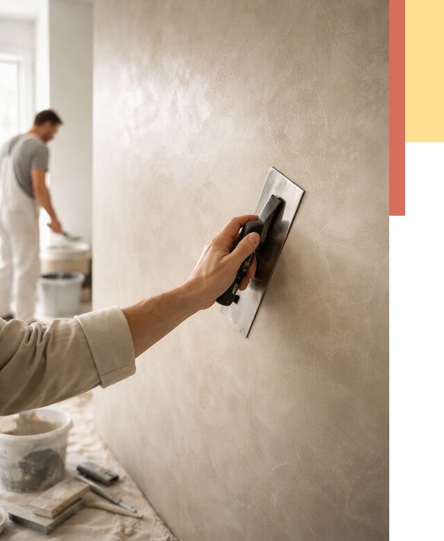 Венецианская штукатурка в Химках от 3628 руб/м² — нанесение стен под ключ | ОТДЕЛОЧНИК-Хмк