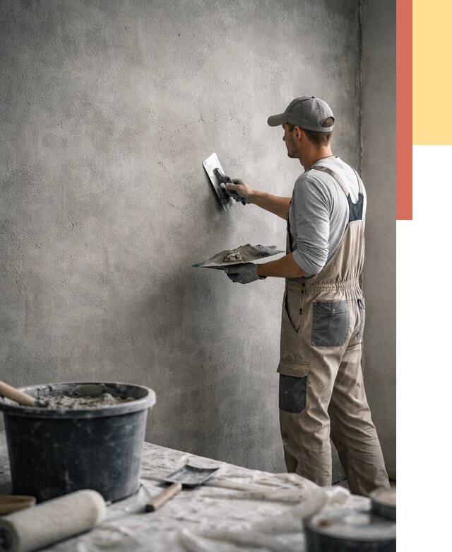 Декоративная штукатурка под бетон в Химках от 2592 руб./м² — нанесение под ключ | ОТДЕЛОЧНИК-Хмк