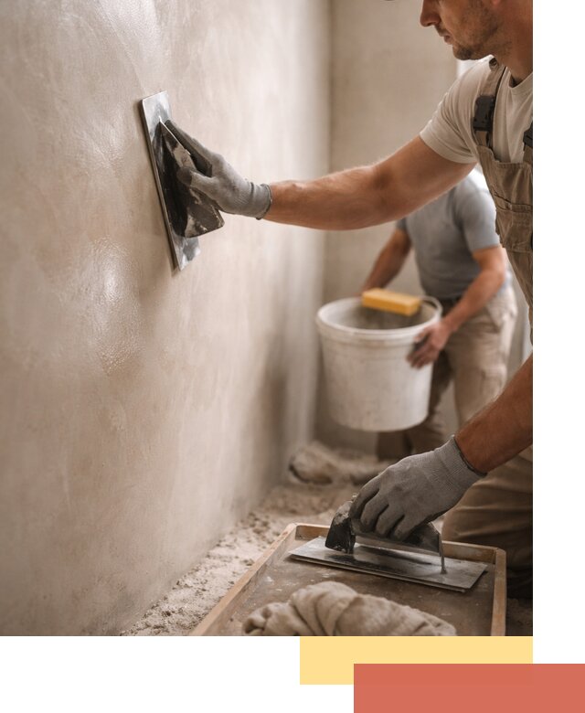 Нанесение марокканской штукатурки таделакт в Химках