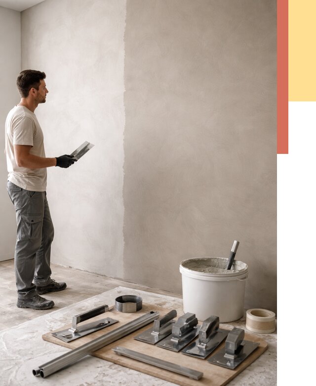 Нанесение микроцемента на стены в Химках от 3317 руб./м2 под ключ | ОТДЕЛОЧНИК-Хмк