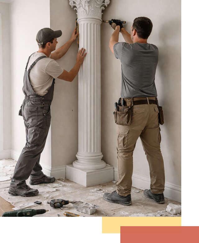 Установка декоративных колонн в Химках под ключ