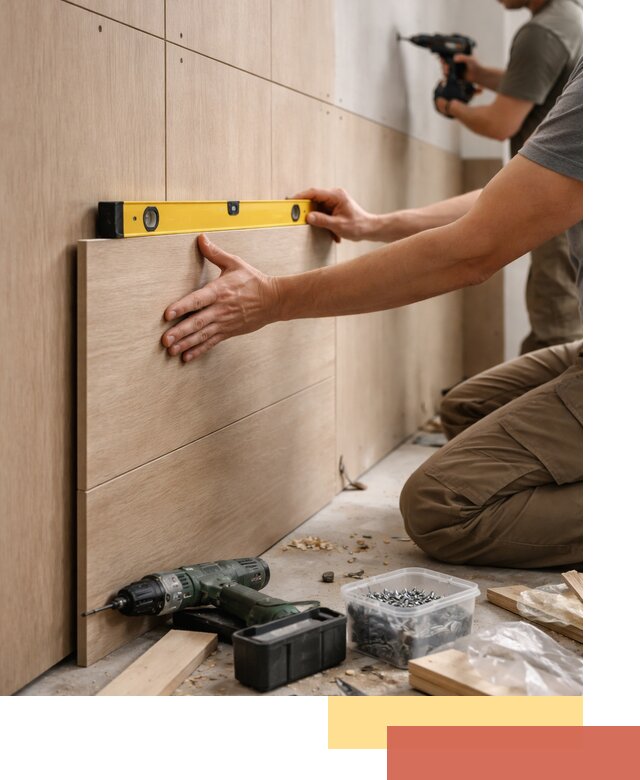 Профессиональный монтаж МДФ панелей на стены в Химках