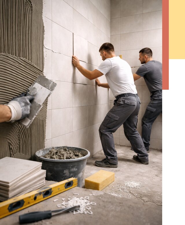 Укладка плитки на стены в Химках от 881 руб. — качественно и недорого | ОТДЕЛОЧНИК-Хмк