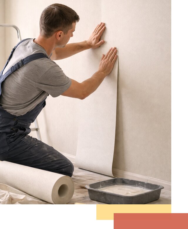 Поклейка флизелиновых обоев в Химках качественно и быстро