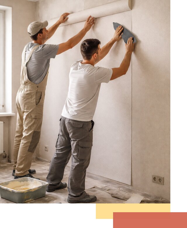 Поклейка виниловых обоев в Химках профессионально и качественно