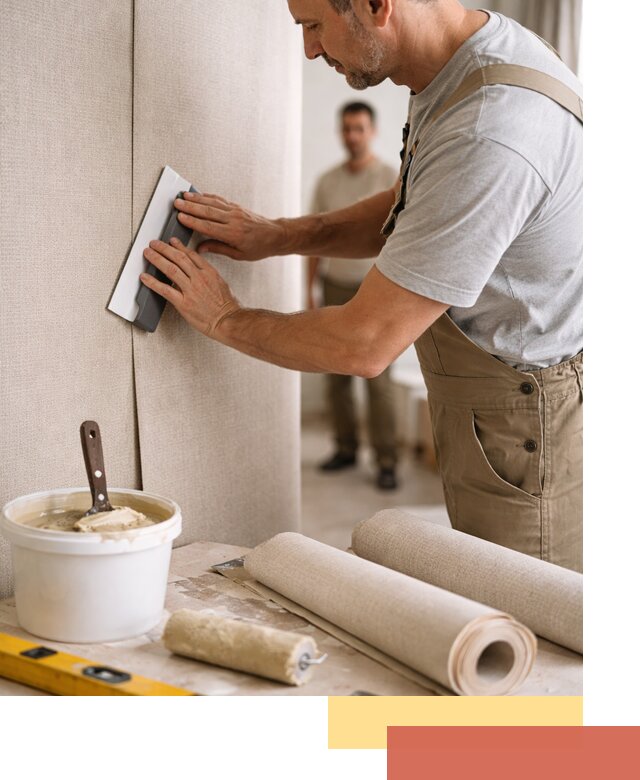 Поклейка текстильных обоев в Химках профессионально и аккуратно