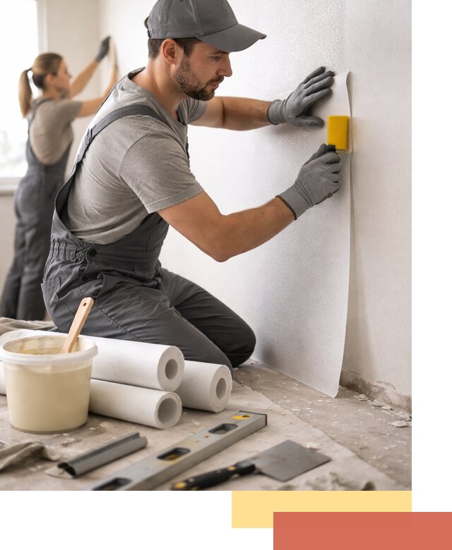 Поклейка стеклообоев профессионально в Химках