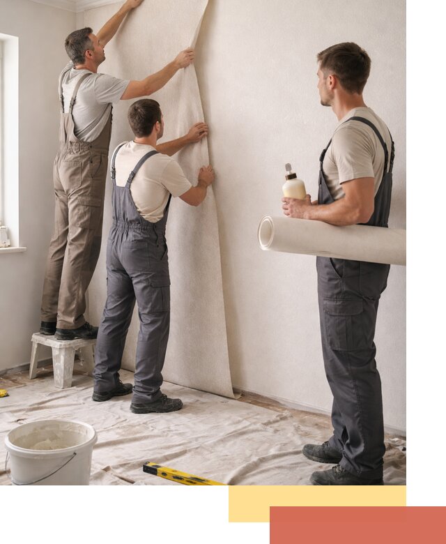 Оклейка стен обоями в Химках — качественно и профессионально