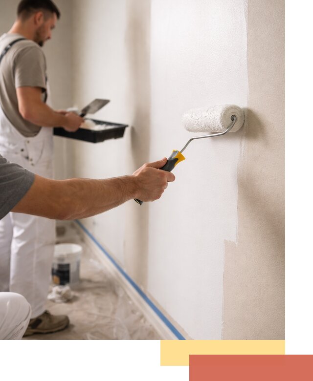 Покраска стен акриловой краской профессионально в Химках