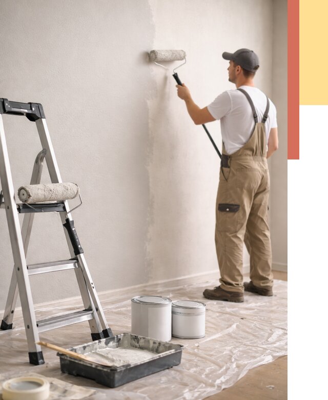 Покраска стен латексной краской в Химках от 4665 руб. за м2 | ОТДЕЛОЧНИК-Хмк