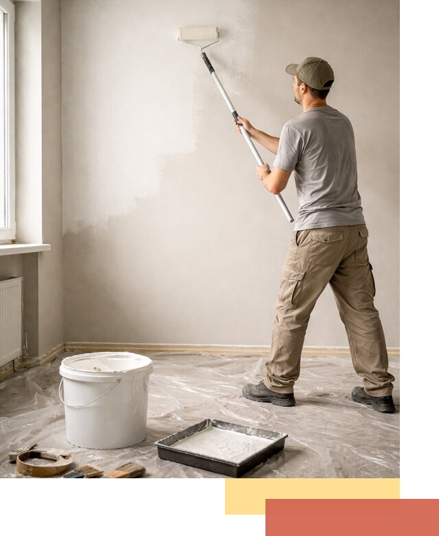 Покраска стен латексной краской в Химках качественно и быстро