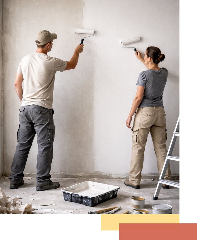 Окраска стен по стеклохолсту в Химках качественно и долговечно