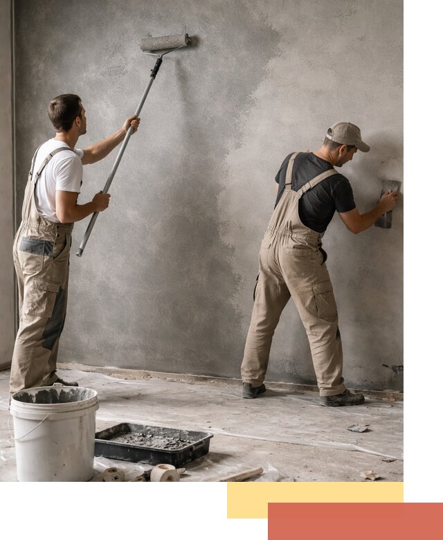 Покраска стен под бетон в Химках профессионально и недорого