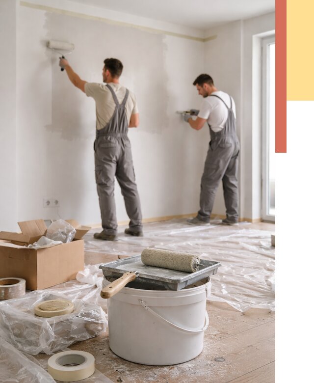 Покраска стен в квартире в Химках от 2592 руб/м2 — быстро и недорого | ОТДЕЛОЧНИК-Хмк