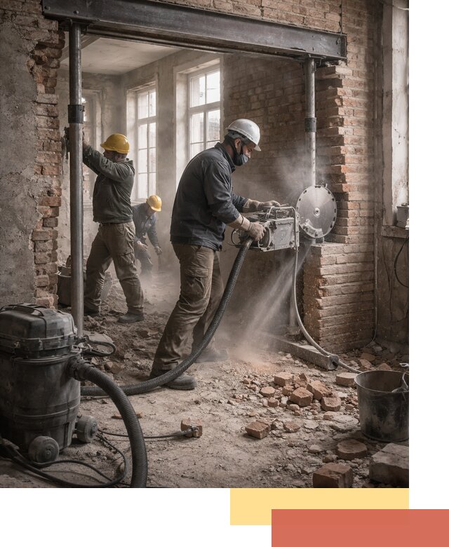 Прорезка проема в стене под дверной или оконный проем в Химках