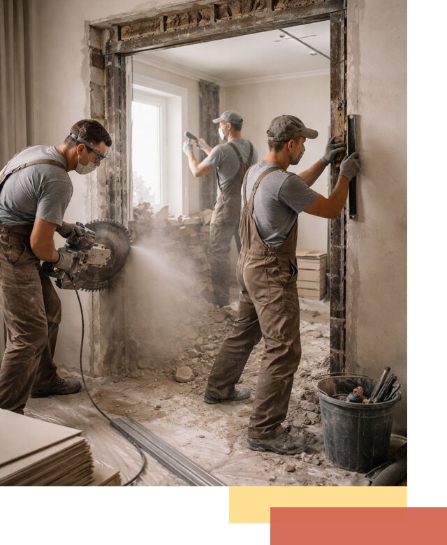 Расширение дверного проема под установку новой двери в Химках