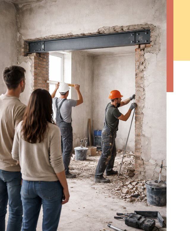 Усиление проема в стене в Химках от 9849 руб. — усиление дверного проема металлоконструкцией | ОТДЕЛОЧНИК-Хмк