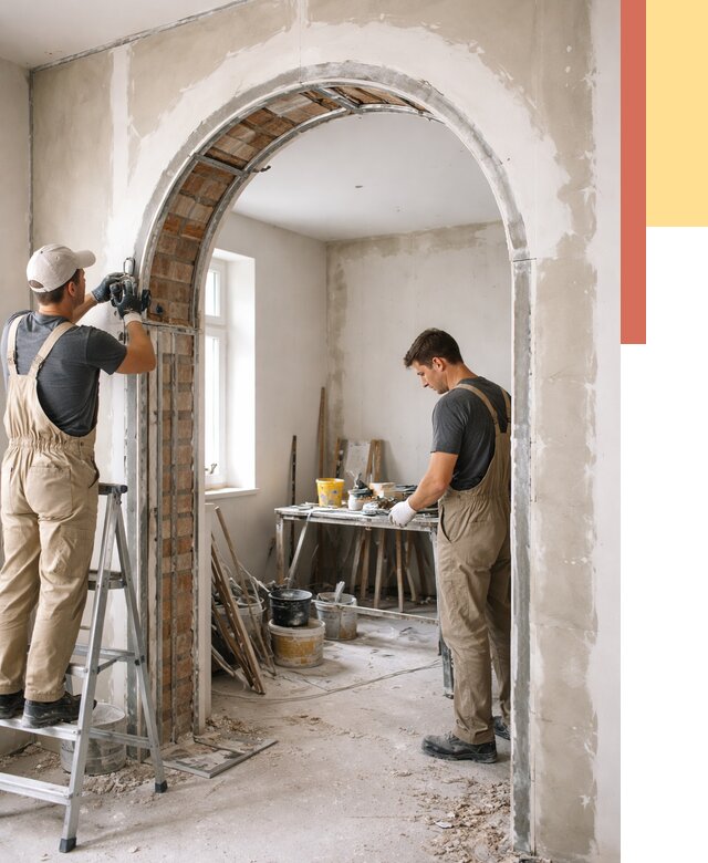 Устройство арочного проема в Химках от 9849 руб. под ключ — быстро и недорого | ОТДЕЛОЧНИК-Хмк