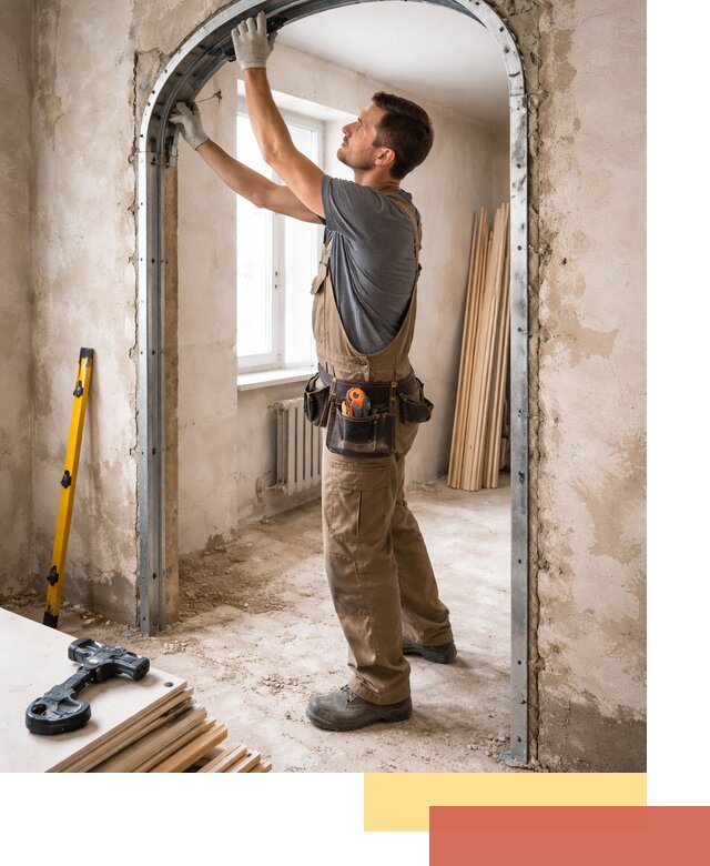 Устройство арочного проема в Химках под ключ