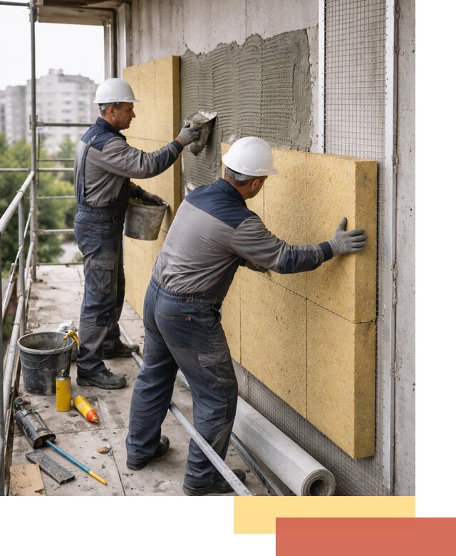 Утепление стен зданий и домов в Химках качественно и надежно