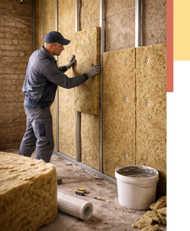 Утепление стен минватой в Химках от 1400 руб./м2 — недорого и быстро | ОТДЕЛОЧНИК-Хмк