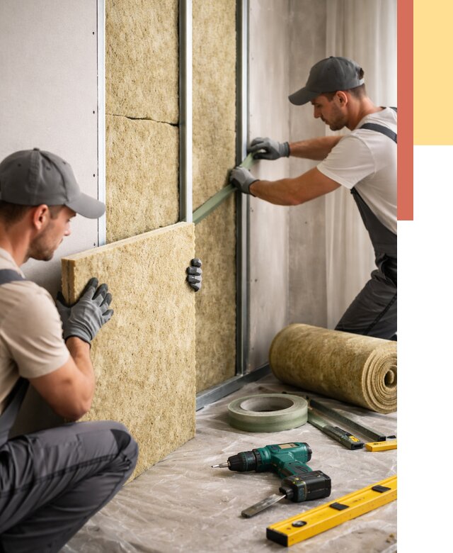 Шумоизоляция стен в Химках под ключ от 1918 руб. | ОТДЕЛОЧНИК-Хмк