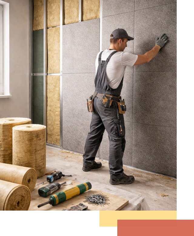 Профессиональная шумоизоляция стен в Химках для квартиры и офиса