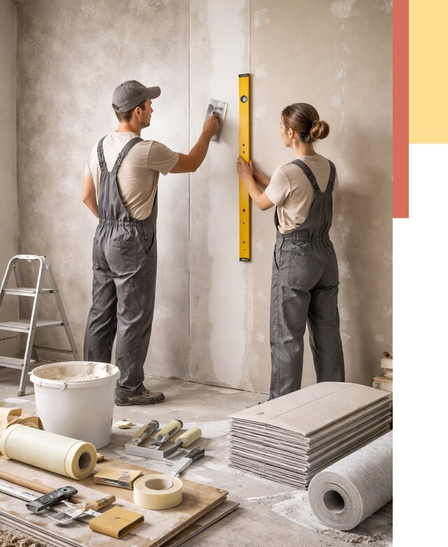 Отделка стен в Химках от 1555 руб/м² — недорого, быстро, под ключ | ОТДЕЛОЧНИК-Хмк