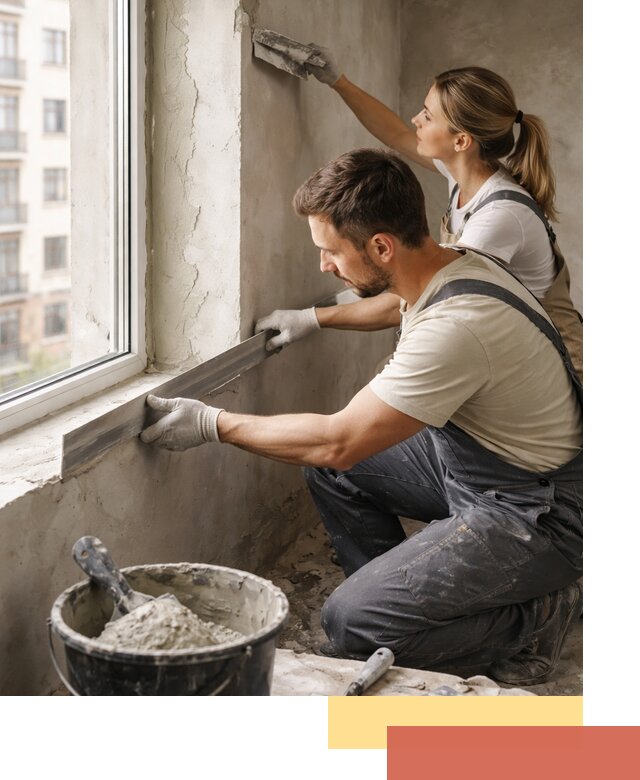 Штукатурка откосов дверей и окон профессионально в Химках