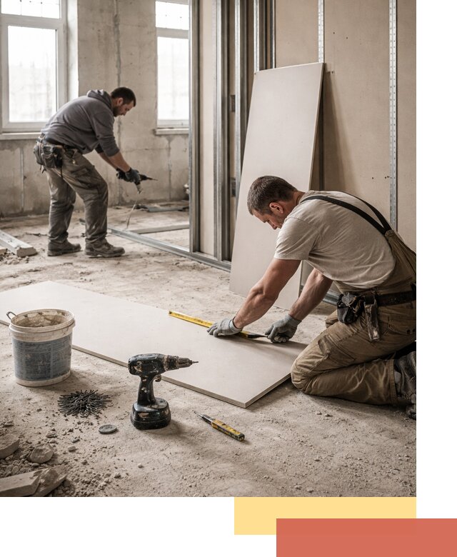 Кладка перегородок из ПГП под ключ в Химках