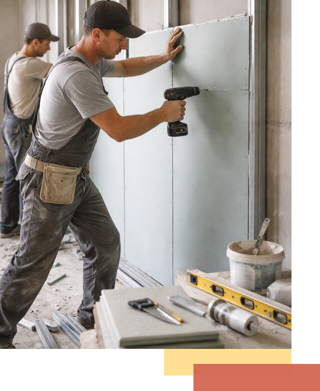 Кладка влагостойких перегородок ПГП в Химках