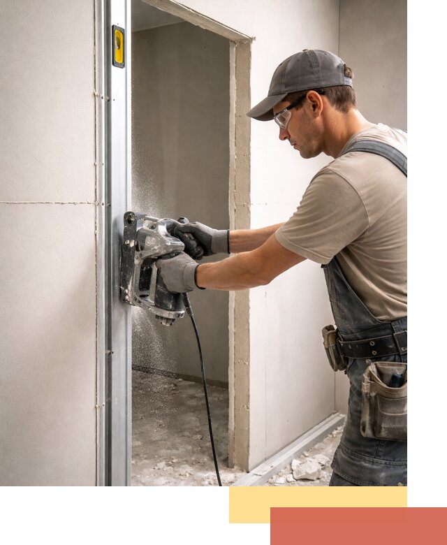 Устройство дверного проема в перегородке в Химках